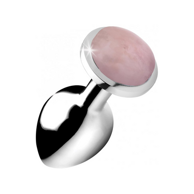 XR Brands Rose Quartz Gem - Butt Plug - Medium