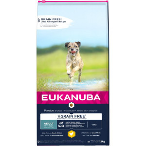 Eukanuba Adult Small & Medium kip graanvrij hondenvoer 12 kg