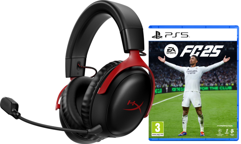 HyperX Cloud III Wireless Rood + EA Sports FC 25 PS5