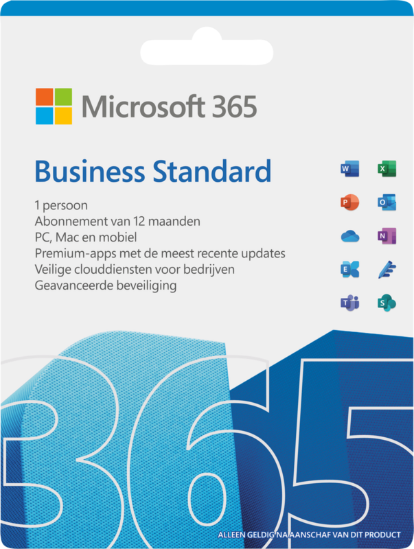 Microsoft Office 365 Business Standard NL 1 jaar Abonnement