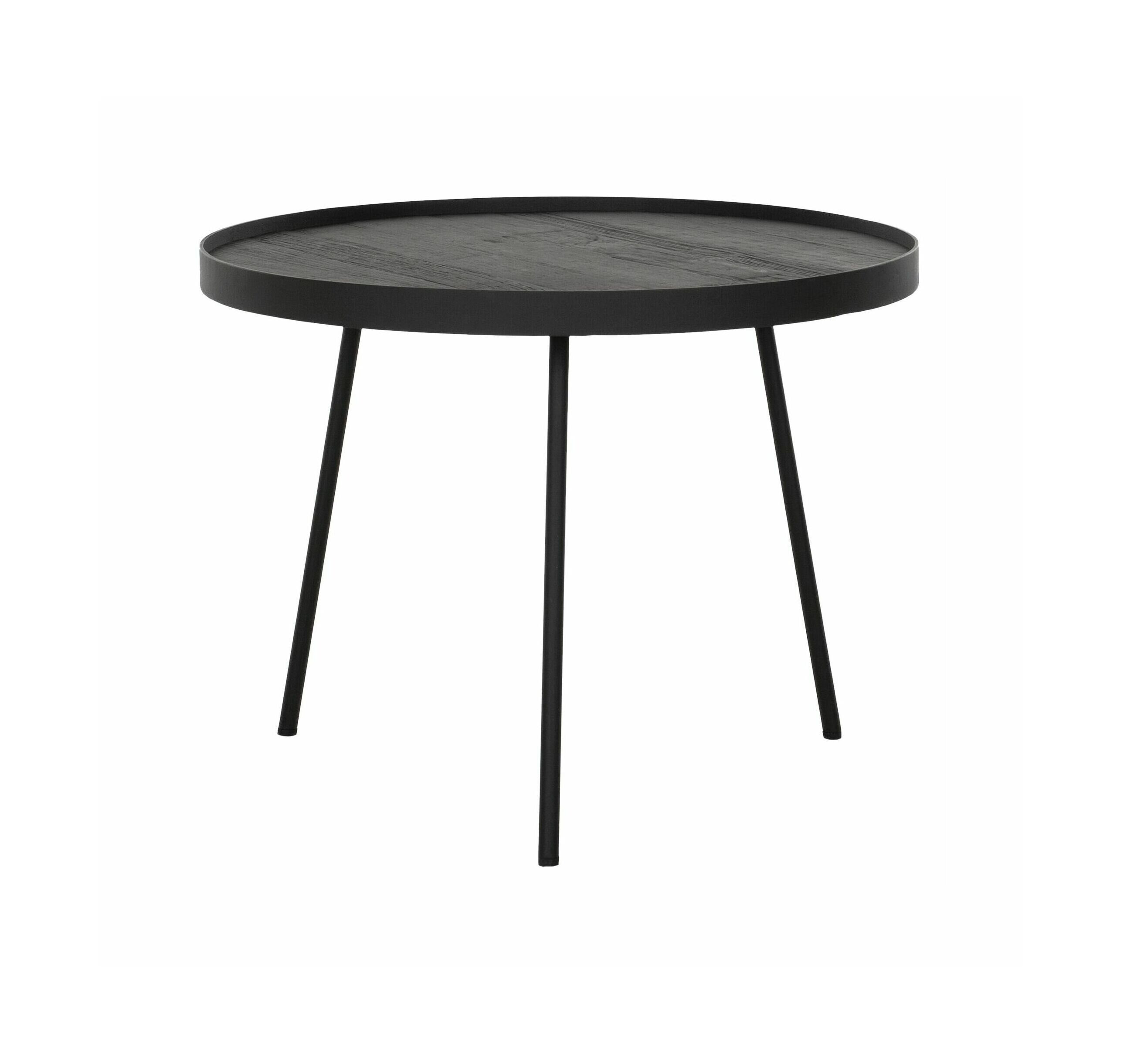 DTP Home Salontafel Saturnus Teakhout - Zwart - Rond