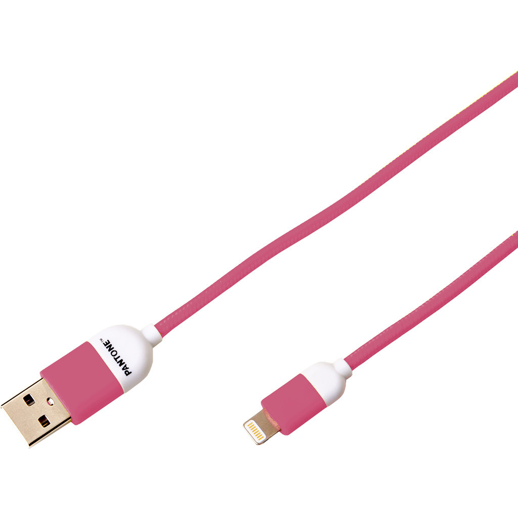 Pantone Usb A naar Lightning Kabel 1,5m Roze