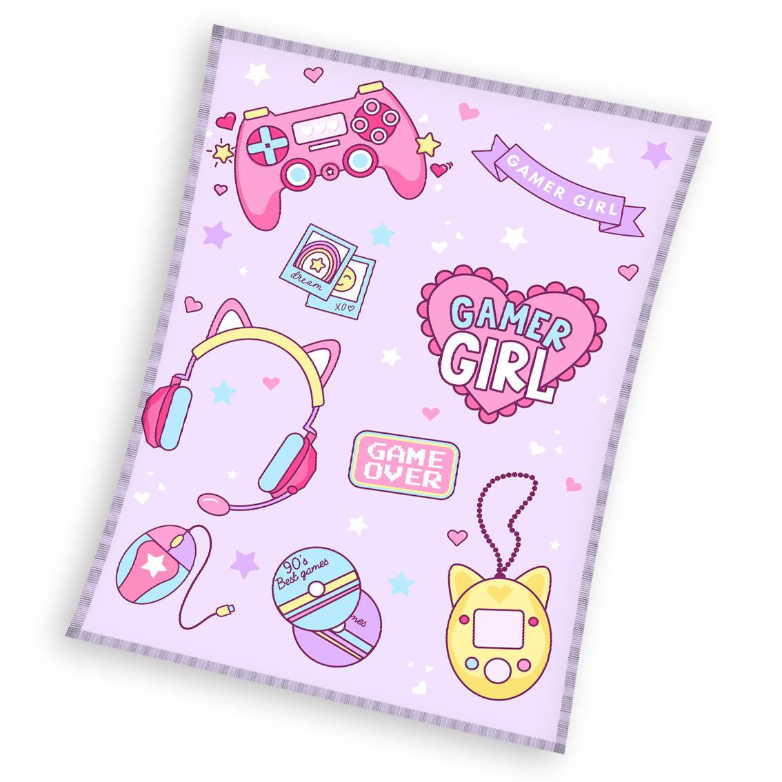 Gamer Girl fleece plaid - 130 x 170 cm