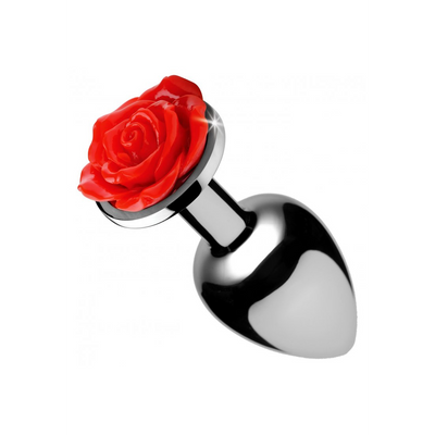 XR Brands Red Rose - Butt Plug - Small