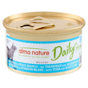 Almo Nature Daily Mousse met tonijn en witvis natvoer kat (85 g) 24 x 85 g