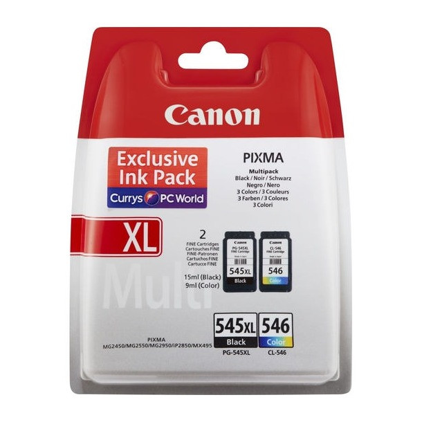 Canon PG-545XL + CL-546 Cartridges Combo Pack Inkt