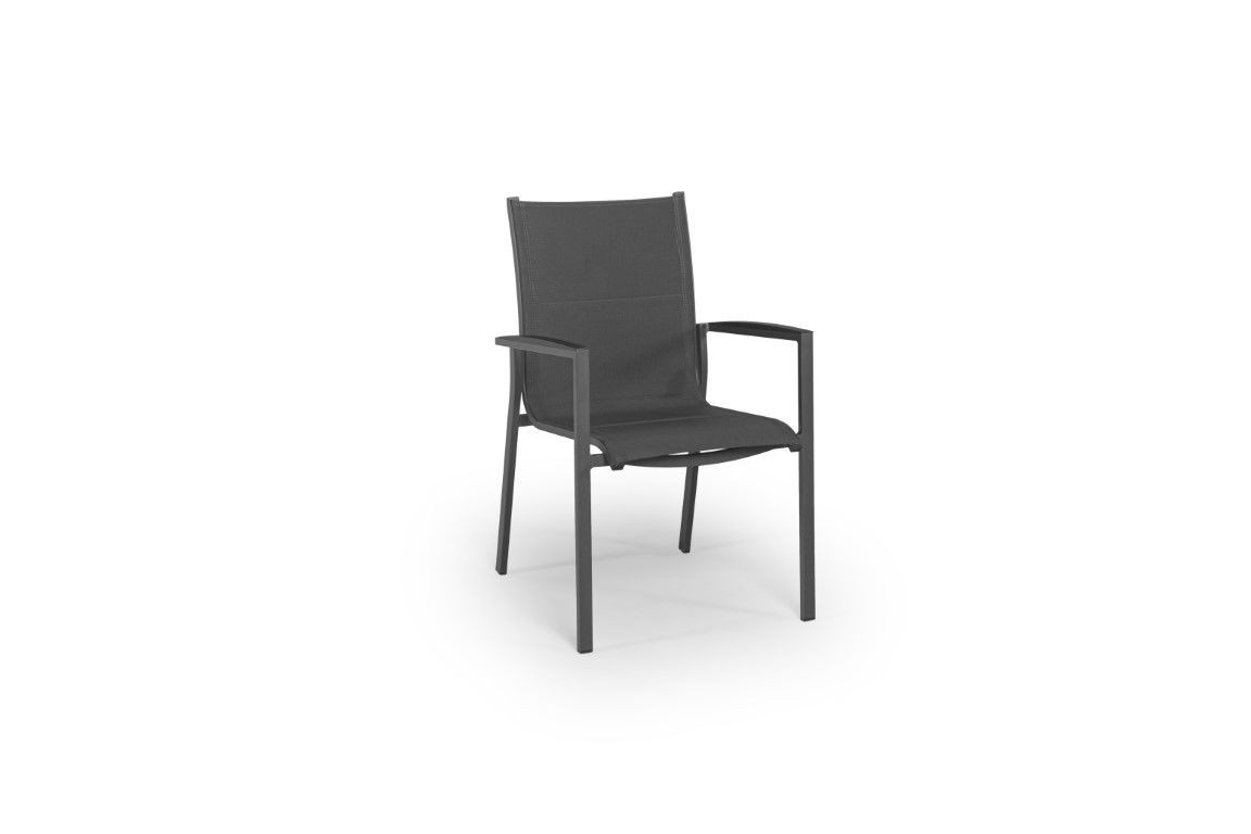 Foxx Stockable Chair Antraciet / Aluminium - Tierra Outdoor