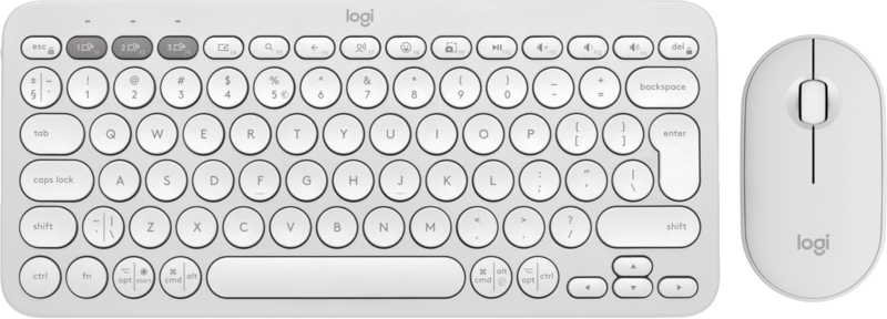 Logitech Pebble 2 Combo Qwerty Wit