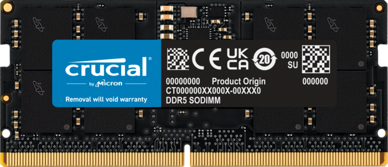 Crucial 16GB DDR5 SODIMM CL46 5600MT/s