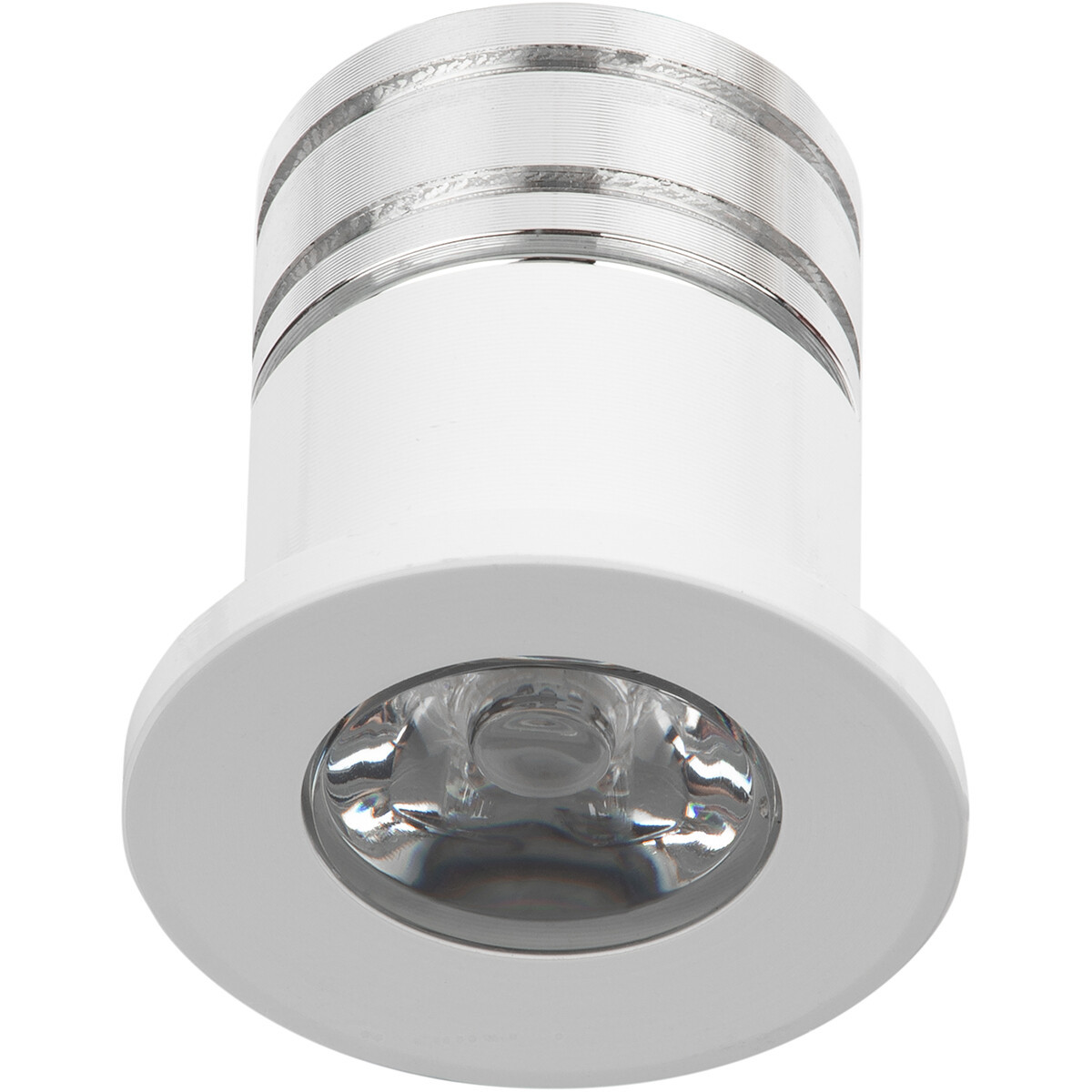 LED Veranda Spot Verlichting - Velvalux - 3W - Warm Wit 3000K - Inbouw - Dimbaar - Rond - Mat Wit - Aluminium - Ø31mm