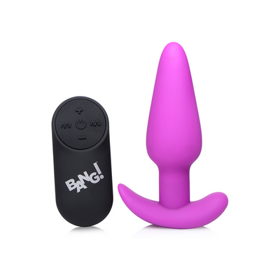 XR Brands Vibrating Silicone Butt Plug with Remote Control