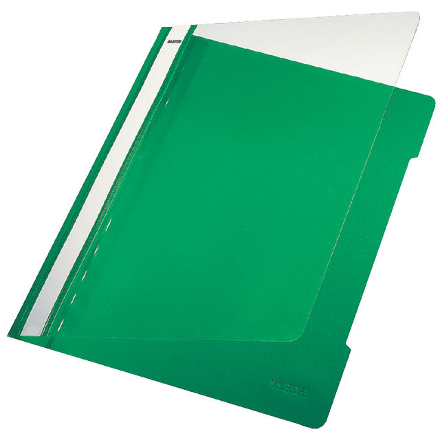 Snelhechter Leitz standaard A4 PVC groen | 25 stuks