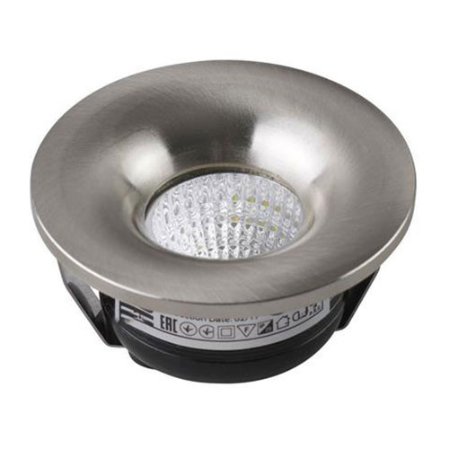 LED Veranda Spot Verlichting - Inbouw Rond 3W - Natuurlijk Wit 4200K - Mat Chroom Aluminium - Ø48.5mm