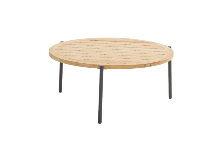 Yoga Coffee Tafel Natural Teak Antracite dia. 90 cm - 4SO