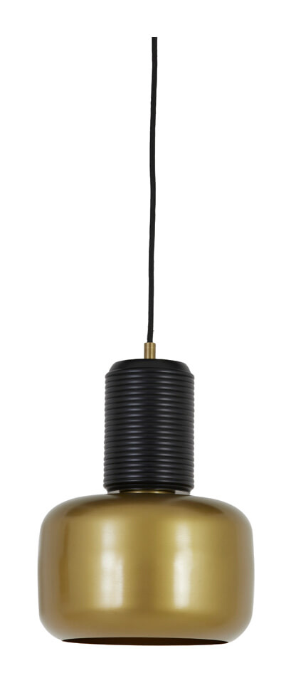 Light & Living Hanglamp Chania - Mat Zwart/Antiek Brons