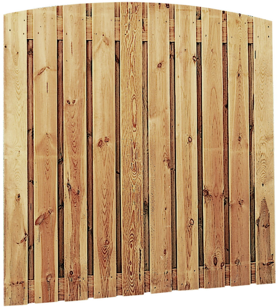 Schutting tuinscherm toog zichtdicht 21 planks 180x180cm RVS