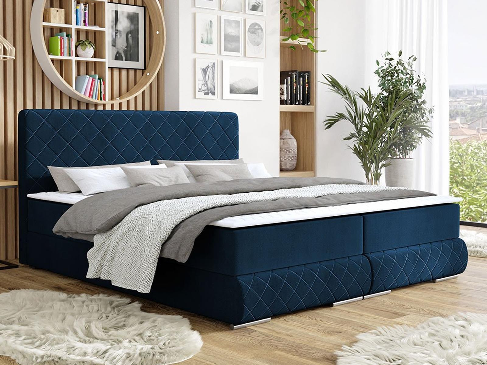 Boxspring PALADIUM 140x200 cm blauw