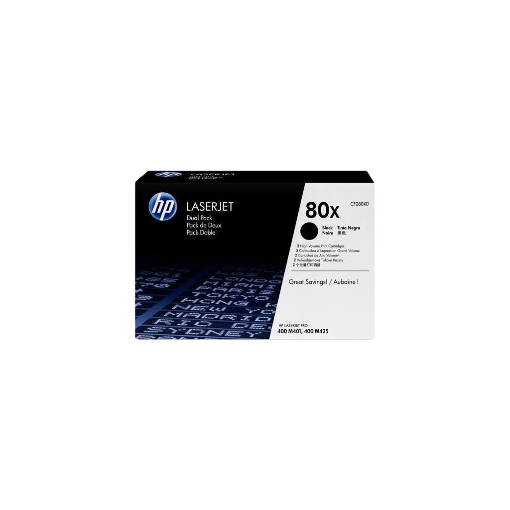 HP 80X Toner Zwart Duo Pack (Hoge Capaciteit)