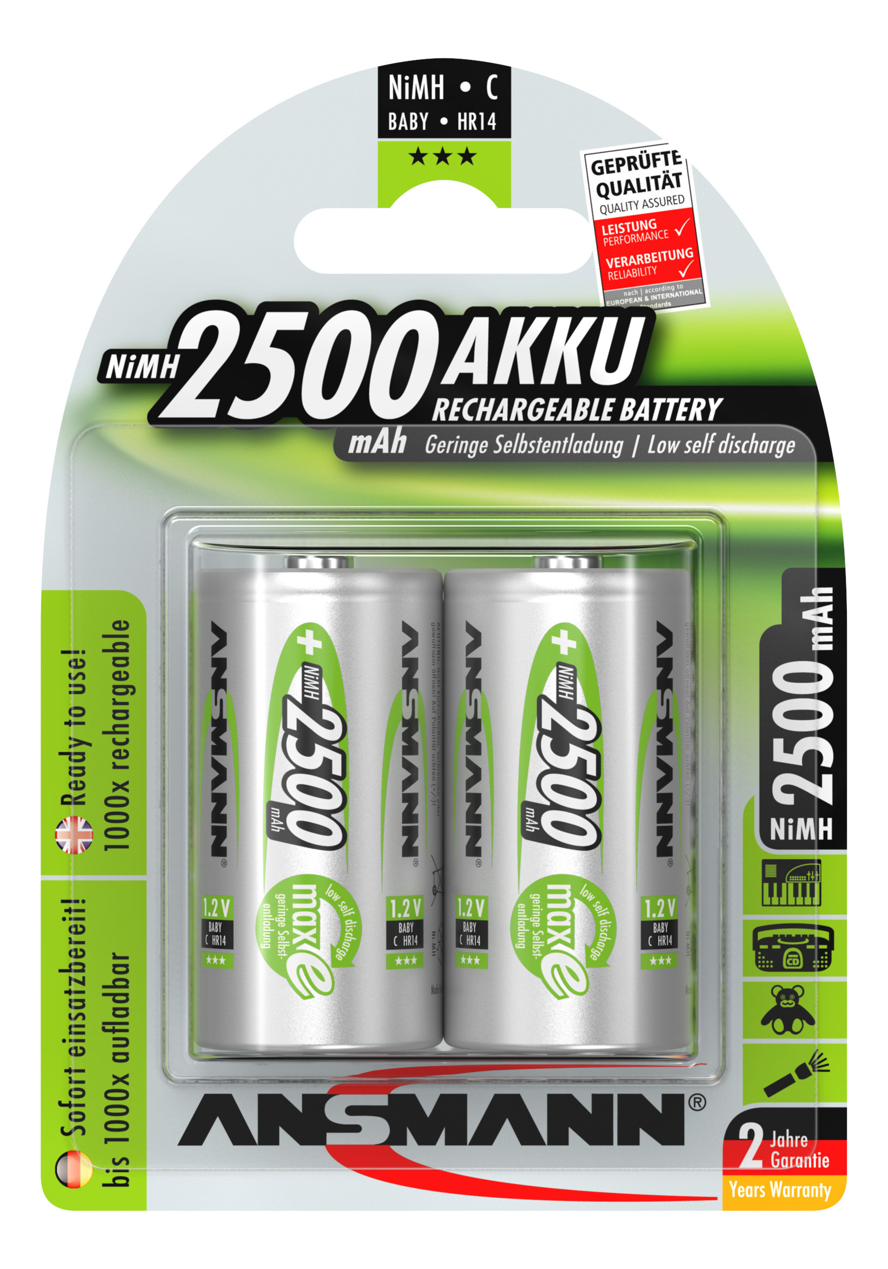 Ansmann maxE C 2500mAh 2x