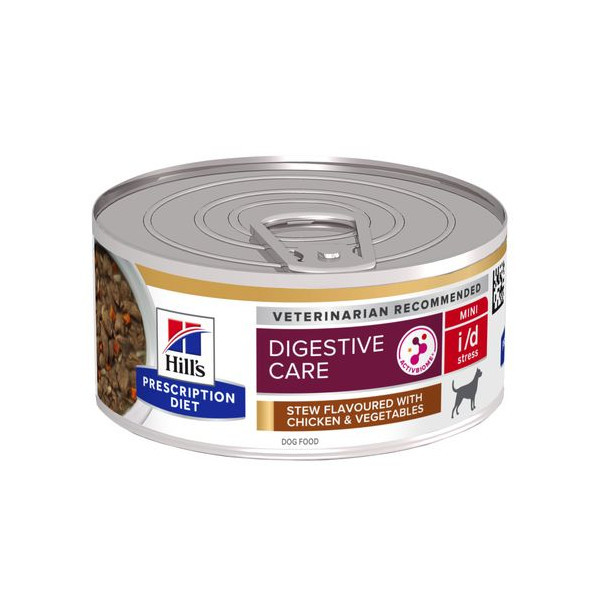 Hill&apos;s Prescription Diet I/D Stress Mini Digestive Care stoofpotje voor hond met kipsmaak & groenten blik 1 tray (24 x 156 g)