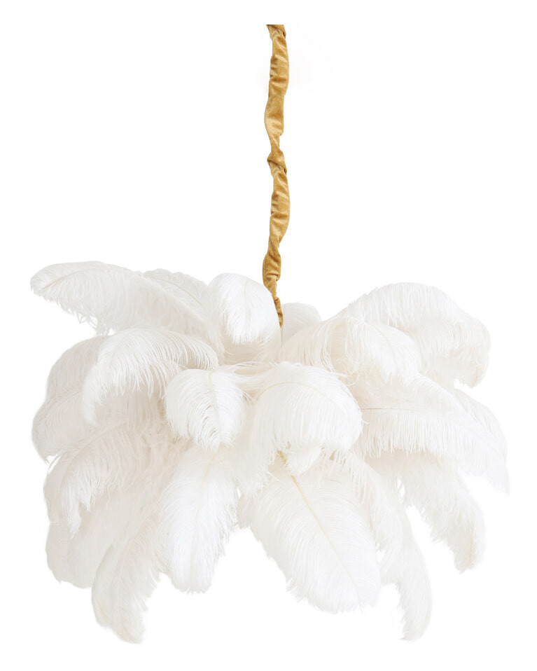 Light & Living Hanglamp 'Feather' Ø80cm, kleur Wit