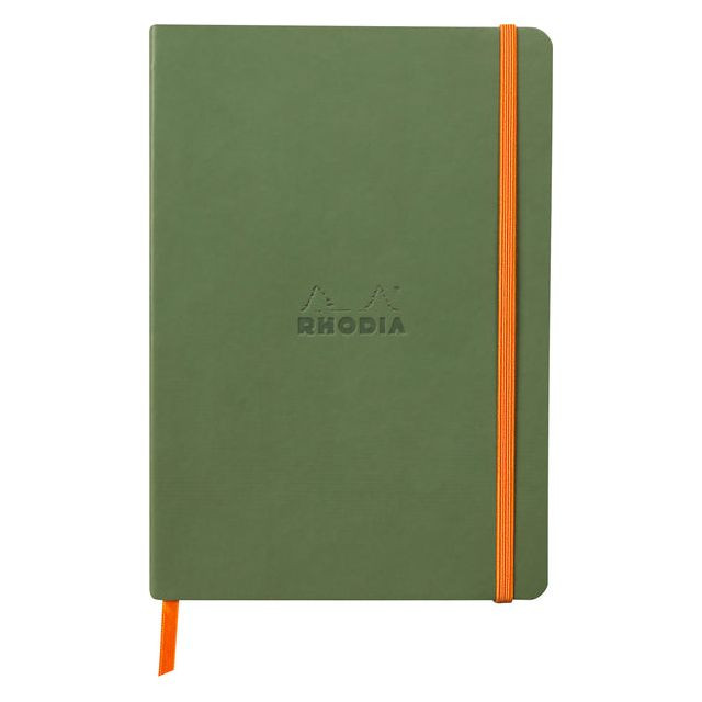 Notitieboek rhodia a5 lijn 80 vel 90gr saliegroen