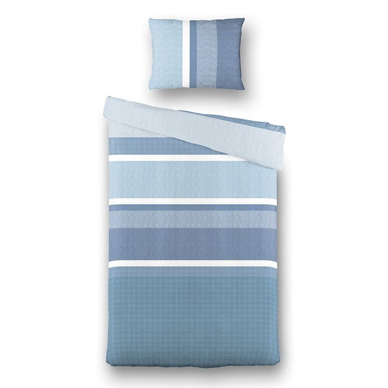 Dekbedovertrek Sea Stripes Dekbedovertrek - Tweepersoons (200x220 cm) - Meerkleurig Polyester-katoen - Dessin: Strepen - Luna Bedding -