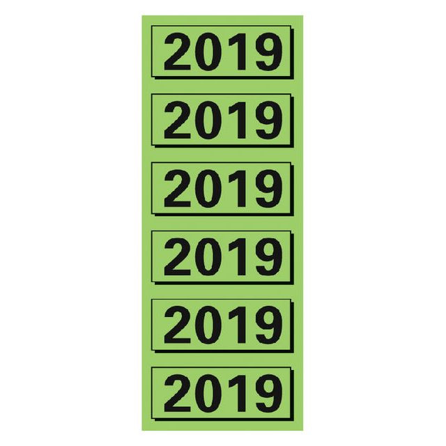 Rugetiket Elba 2019 57x25mm groen