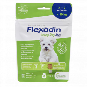 Flexadin Young Dog Mini Joint Support (60 kauwbrokjes) 2 x 60 tabletten