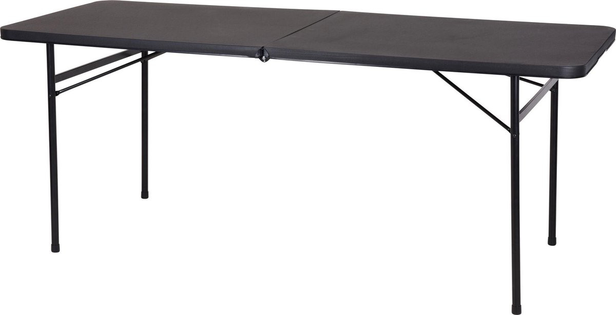 Vouwtafel zwart 182x67x73 cm - Buitengewoon de Boet