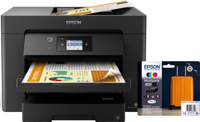 Epson WorkForce WF-7830DTWF + 1 set extra inkt