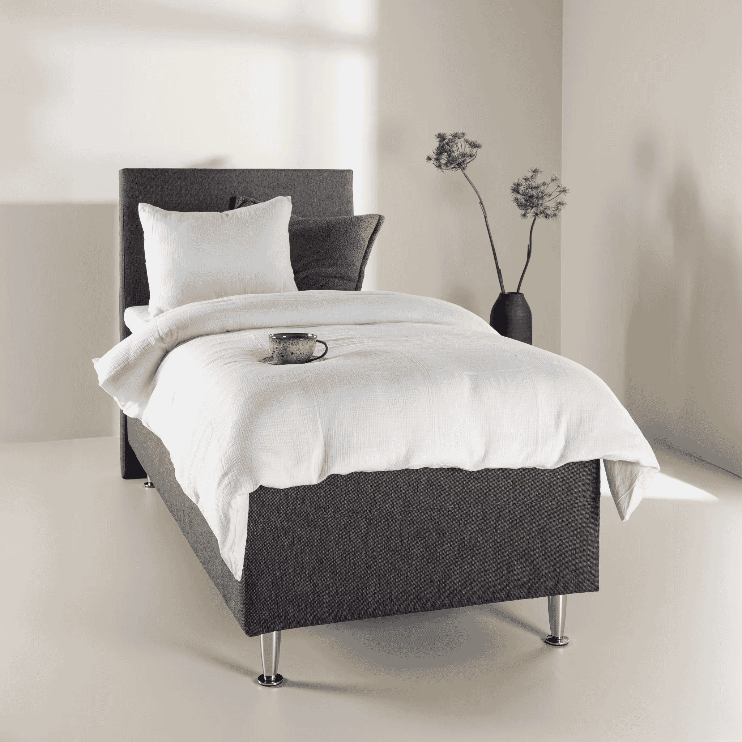 Nohr Bed Flecia 90 x 200cm - Donkergrijs