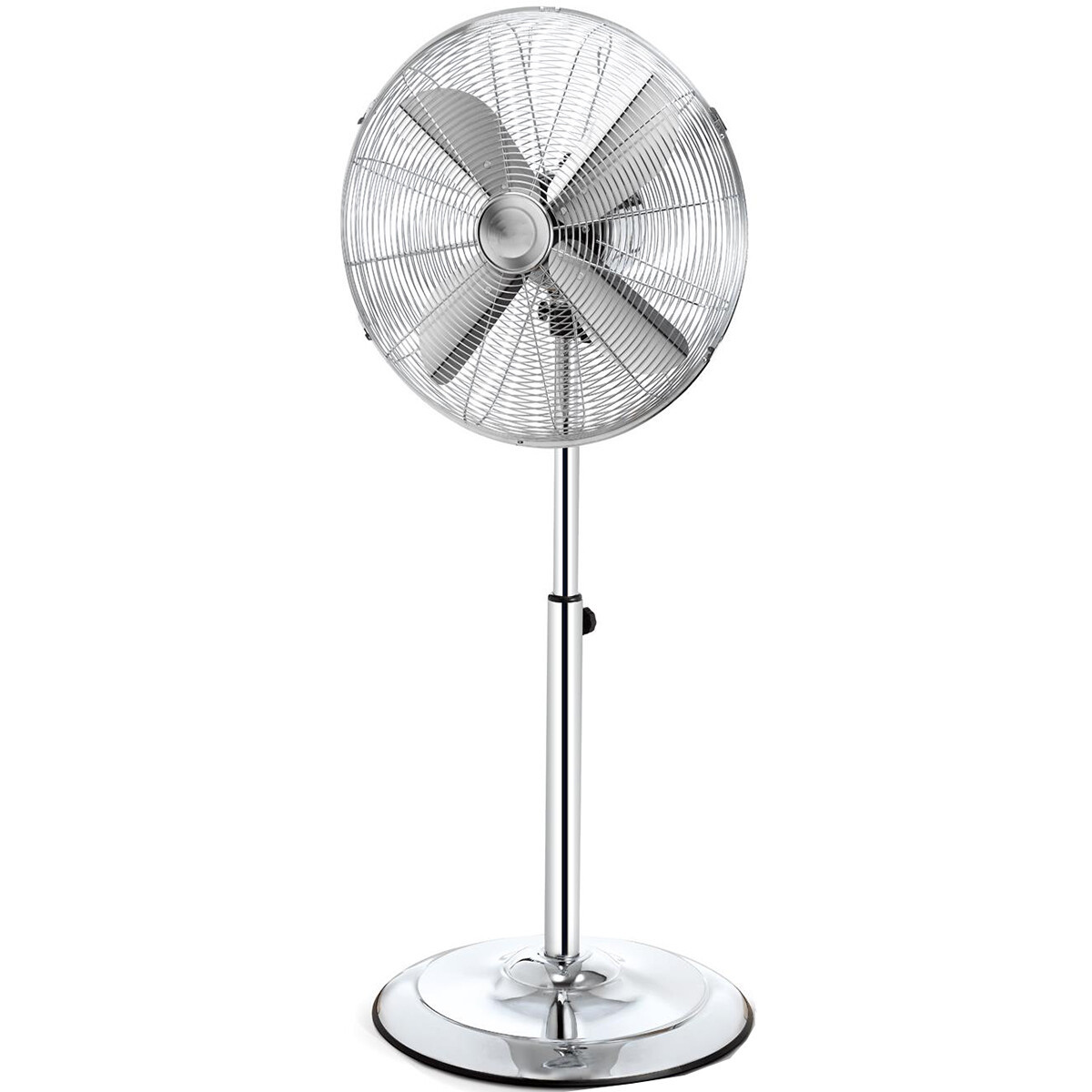 Ventilator - Aigi Qino - Statiefventilator - Staand - Rond - Mat Zilver - Aluminium