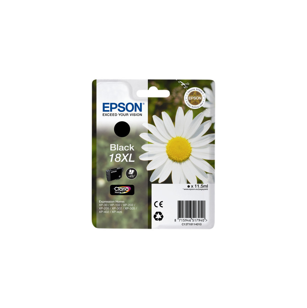 Epson 18XL Cartridge Zwart