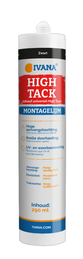 Ivana High Tack montagelijm - 290ml - zwart