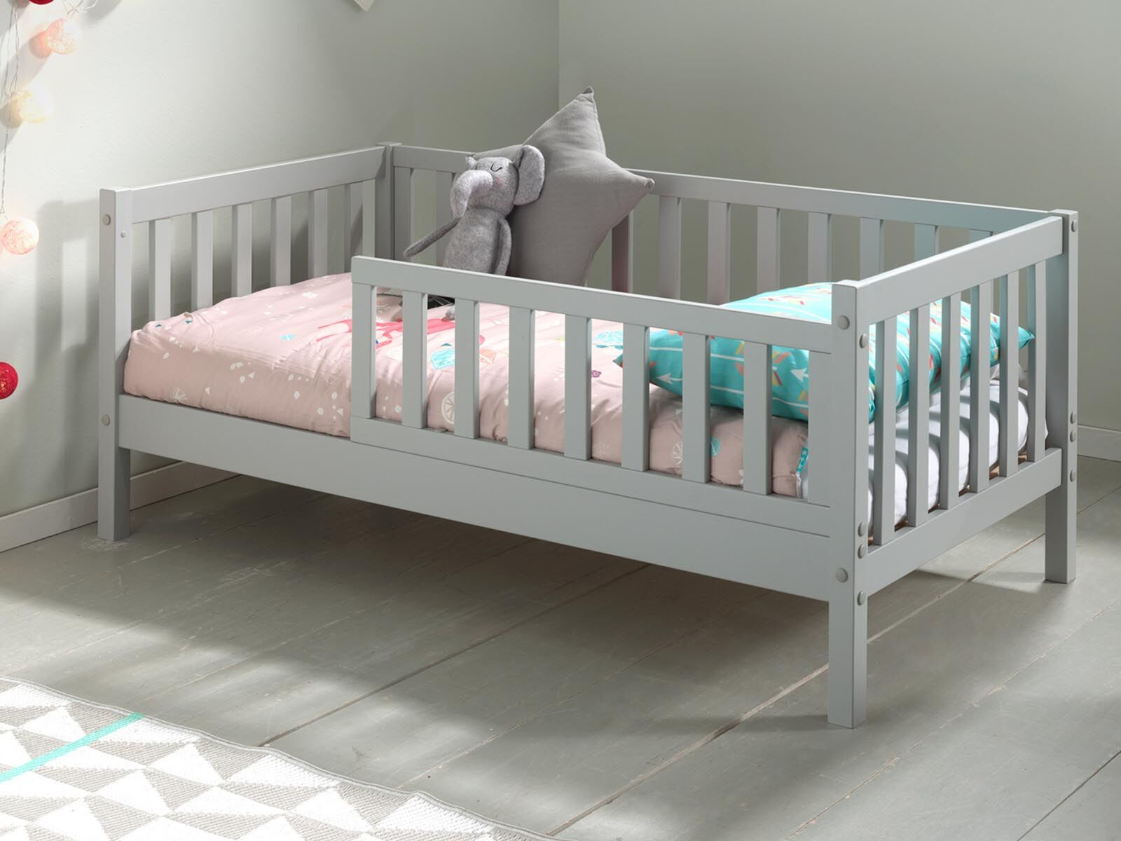 Kinderbed TEDDY 70x140 cm grijs zonder lade