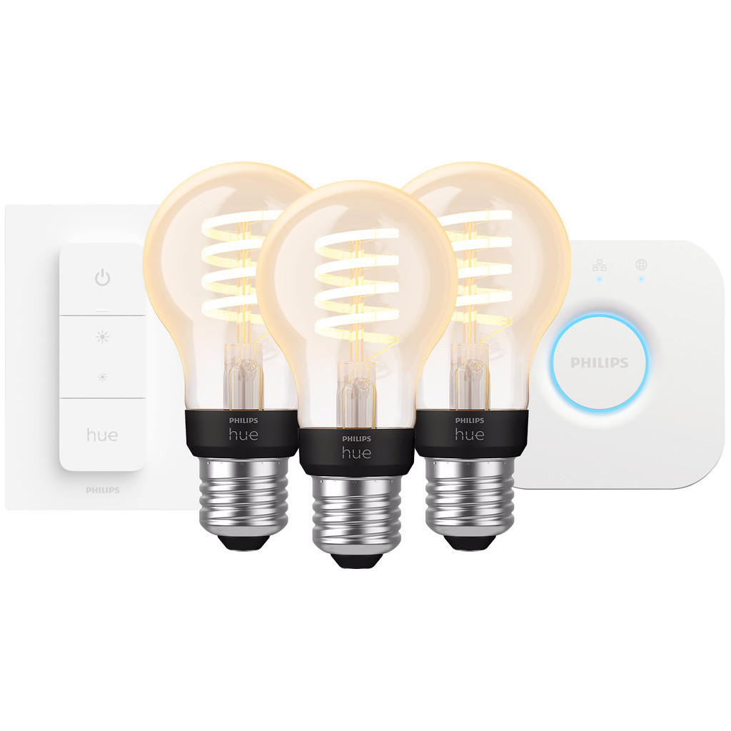 Philips Hue Filament White Ambiance Standaard 3-Pack Startpakket