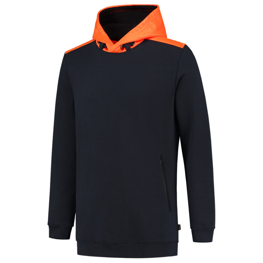 Tricorp sweater met capuchon - High-Vis - ink-fluor orange - maat XL