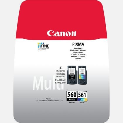 Canon PG-560 en CL-561 multipack Inkt Zwart