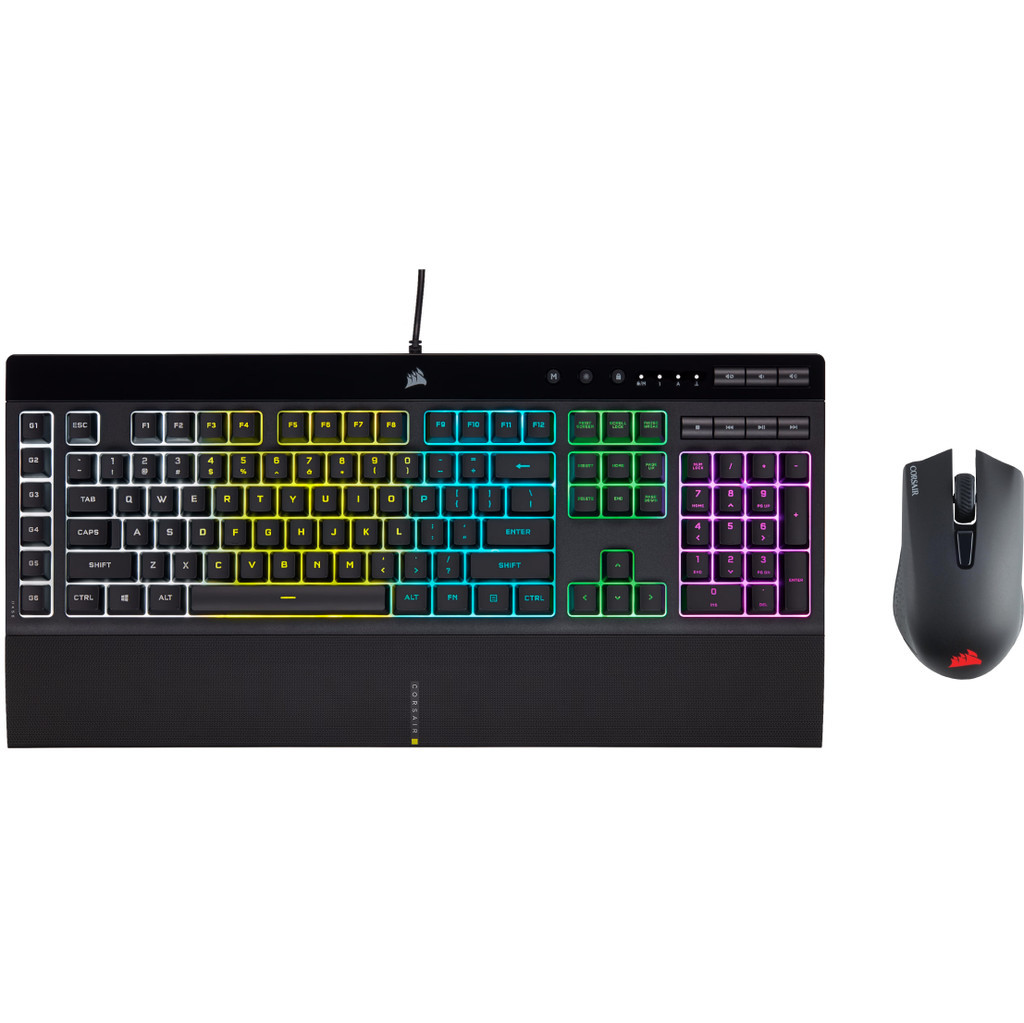 Corsair K55 RGB Pro QWERTY + Corsair Harpoon RGB Pro