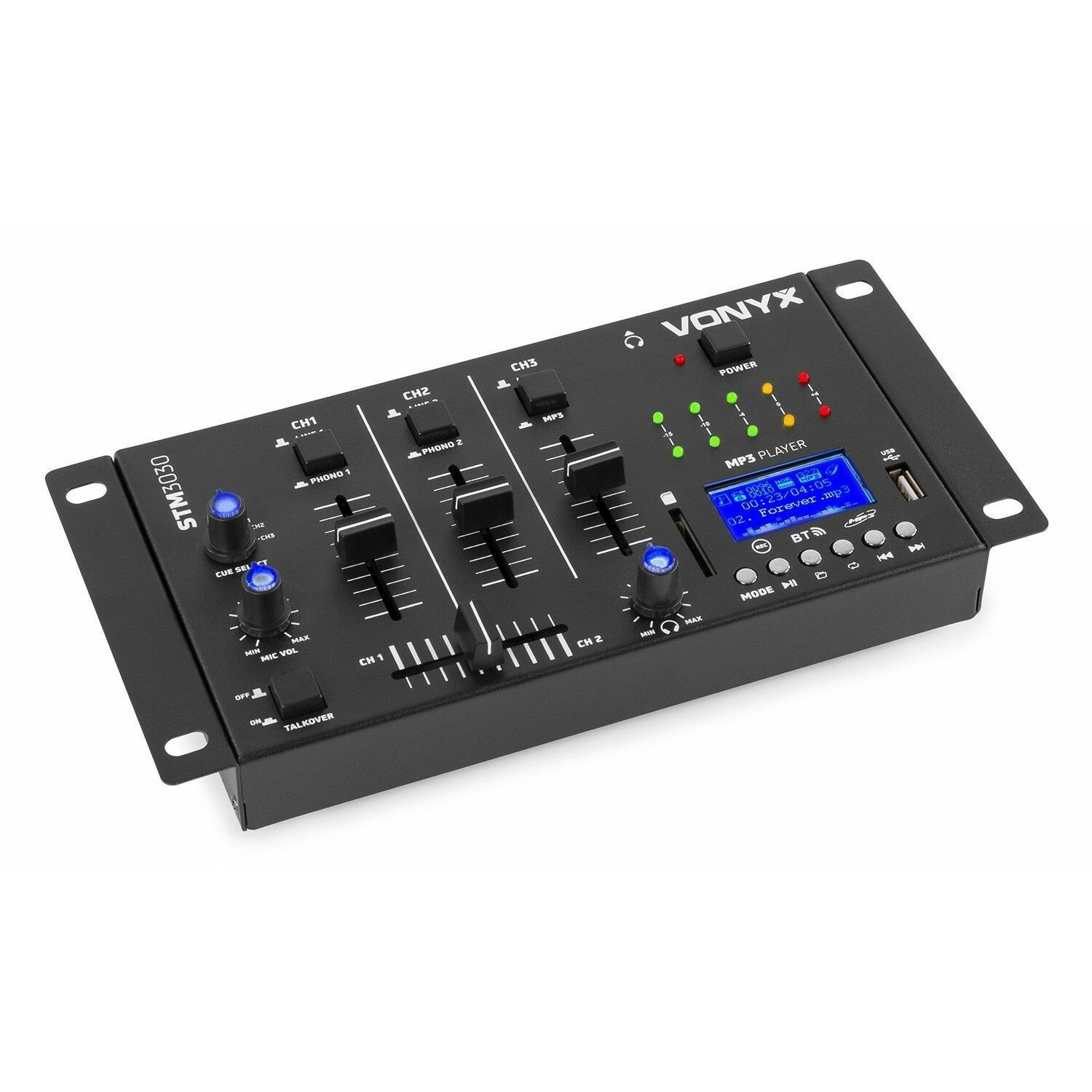 Retourdeal - Vonyx STM3030 4 kanaals mixer met USB/SD MP3, Bluetooth