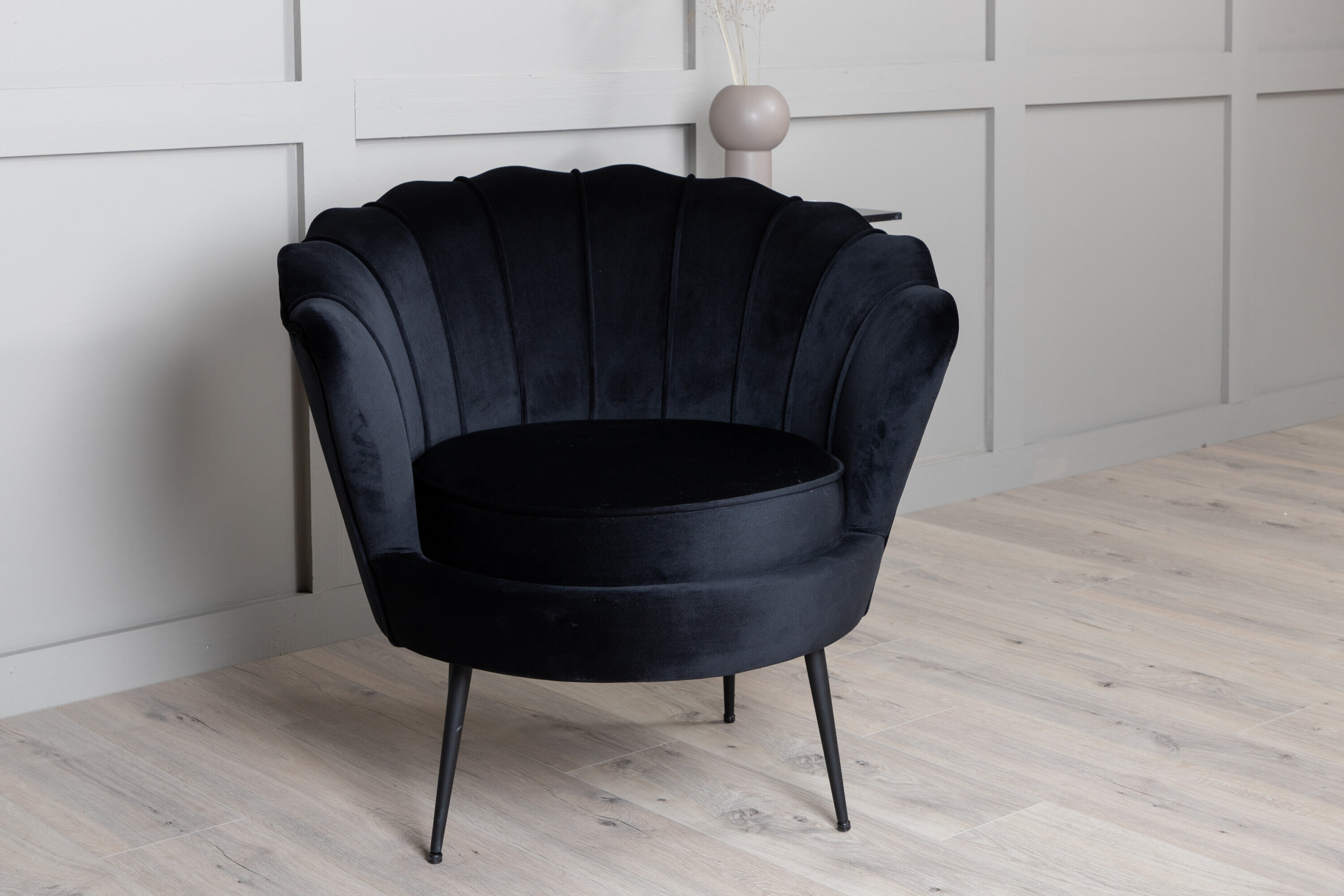 Nohr Fauteuil Yoni Velvet - Zwart