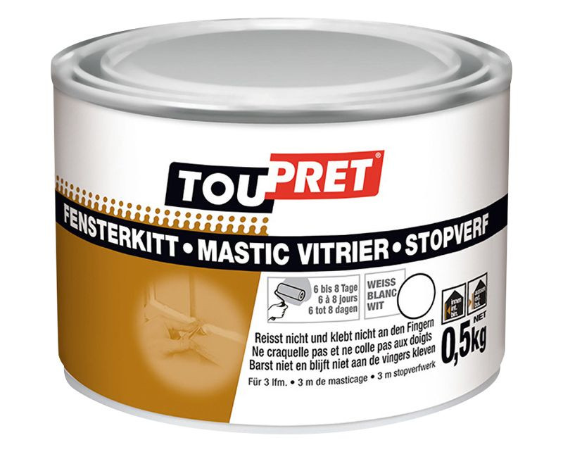 Toupret Stopverf 0.5 kilo Wit