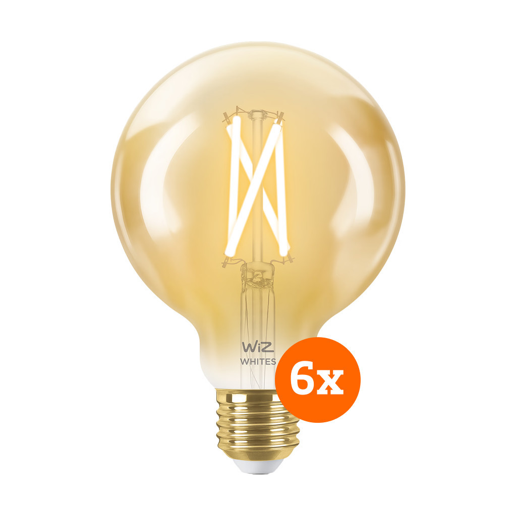 WiZ Smart Filament lamp Globe 6-pack - Warm tot Koelwit Licht - E27