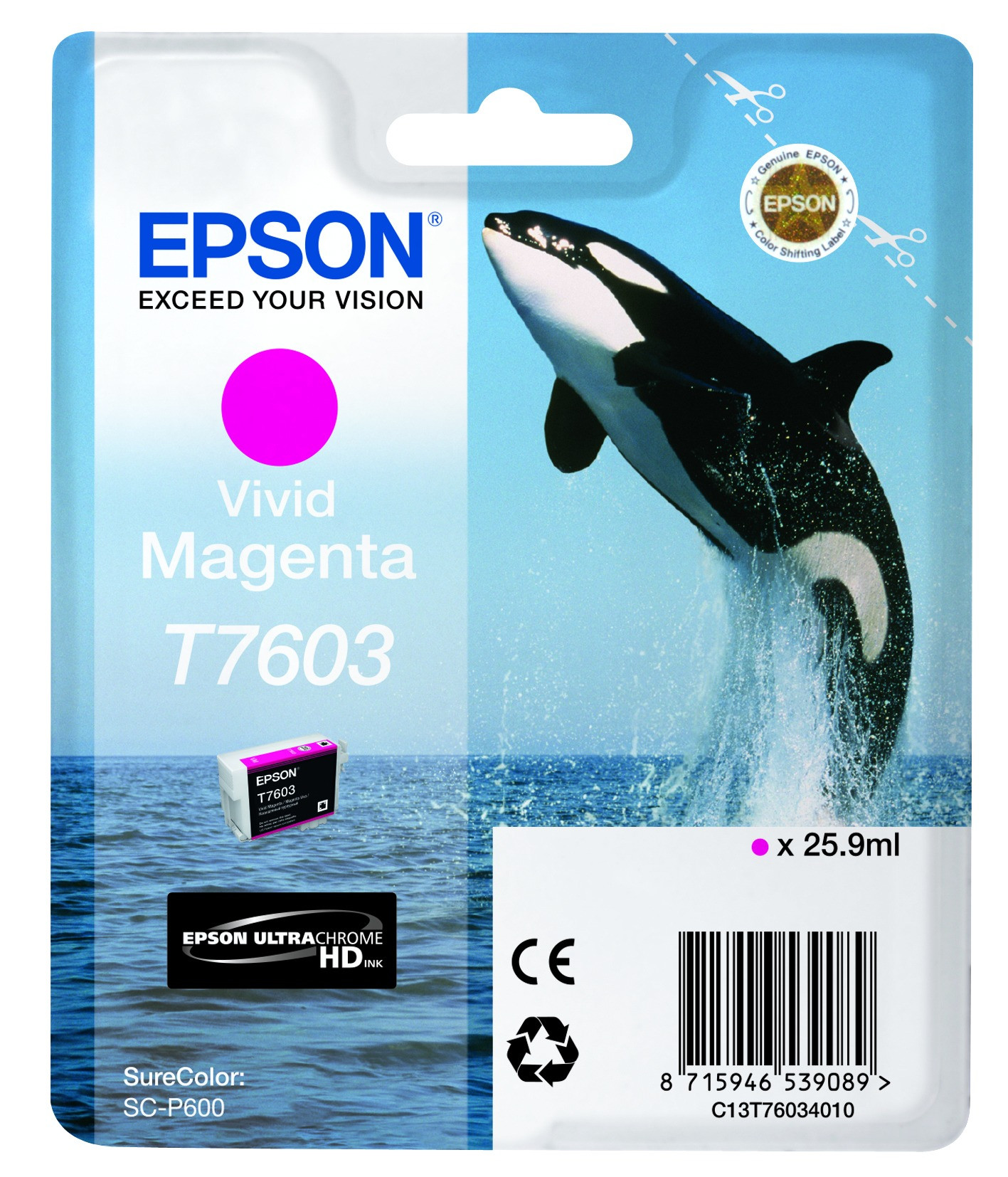 Epson T7603 Vivid Magenta Orka Inkt