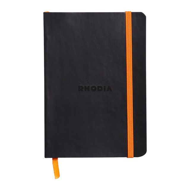 Notitieboek rhodia a6 lijn 72 vel 90gr zwart