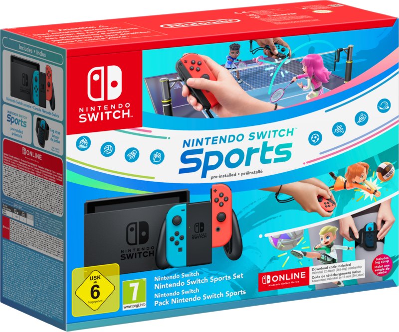 Nintendo Switch Rood/Blauw + Switch Sports + 12 maanden Nintendo Switch Online