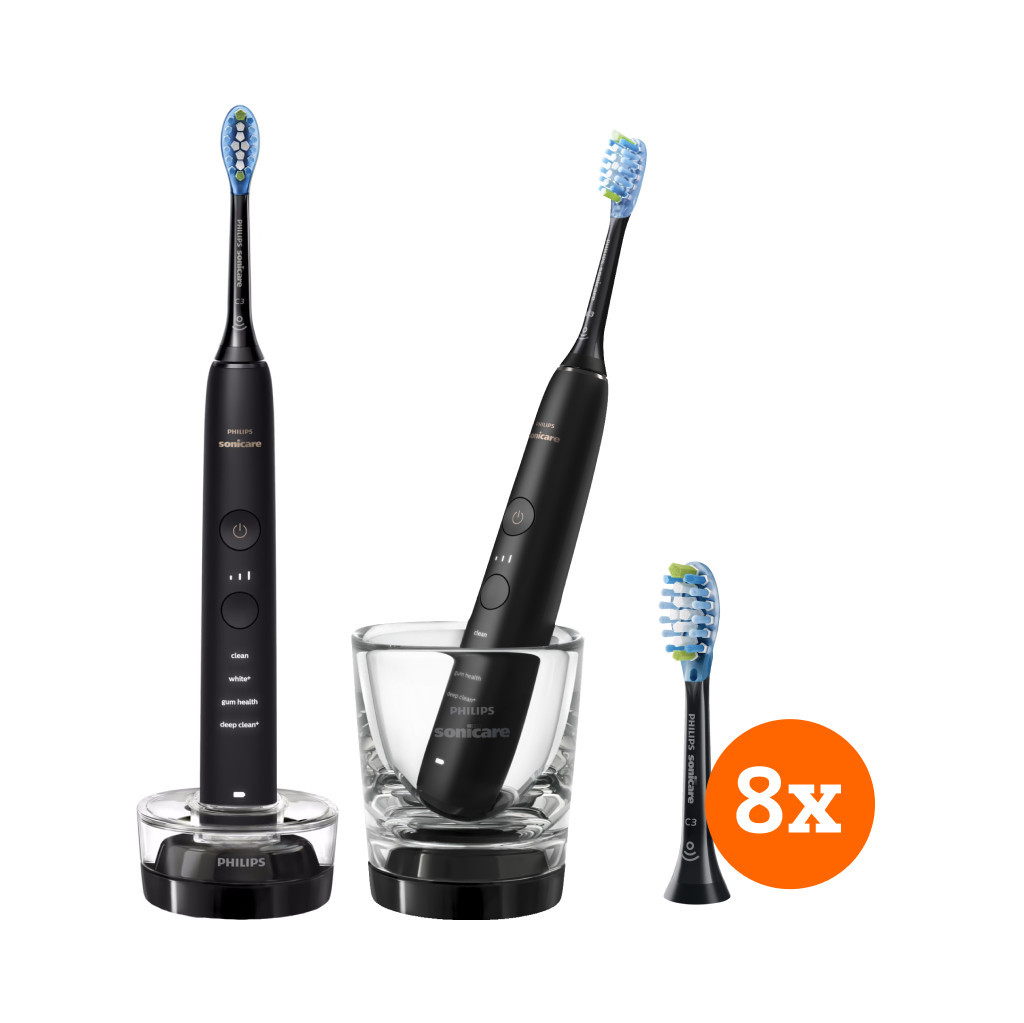 Philips DiamondClean 9000 HX9914/54 duopack + Premium Plaque Defense opzetborstels 8 stuks