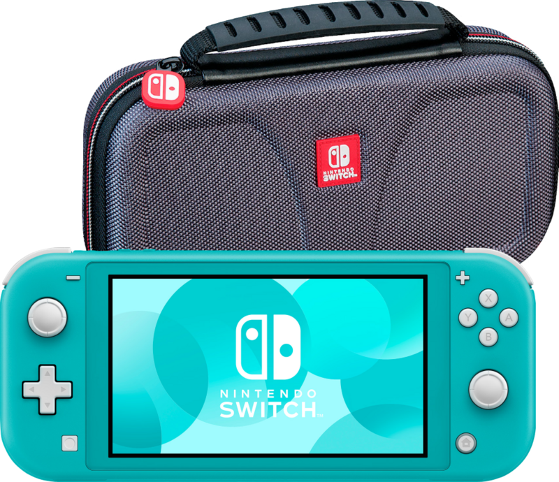 Nintendo Switch Lite Turquoise + Bigben Officiële Nintendo Switch Lite Beschermtas