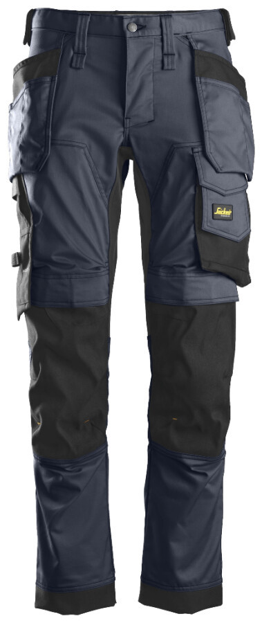 Snickers Workwear stretch werkbroek - met holsterzakken - 6241 - donkerblauw/zwart - maat 46